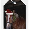 REALISTIC Christmas Horse Santa Hat Hang Favor Tag